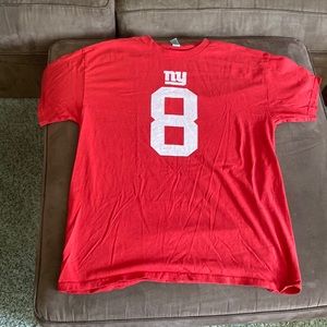 New York Giants Daniel Jones T-shirt.  Size Large.  Red